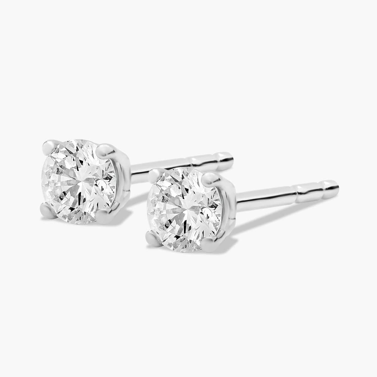 0.25 CTW 14k Gold Vermeil Diamond Stud Earrings -4