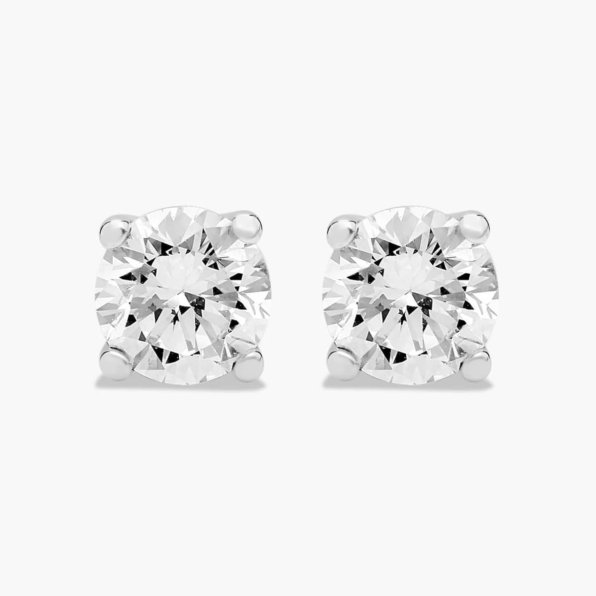 0.25 CTW 14k Gold Vermeil Diamond Stud Earrings -3