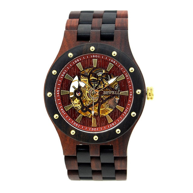 BEWELL Automatic Wood Watch