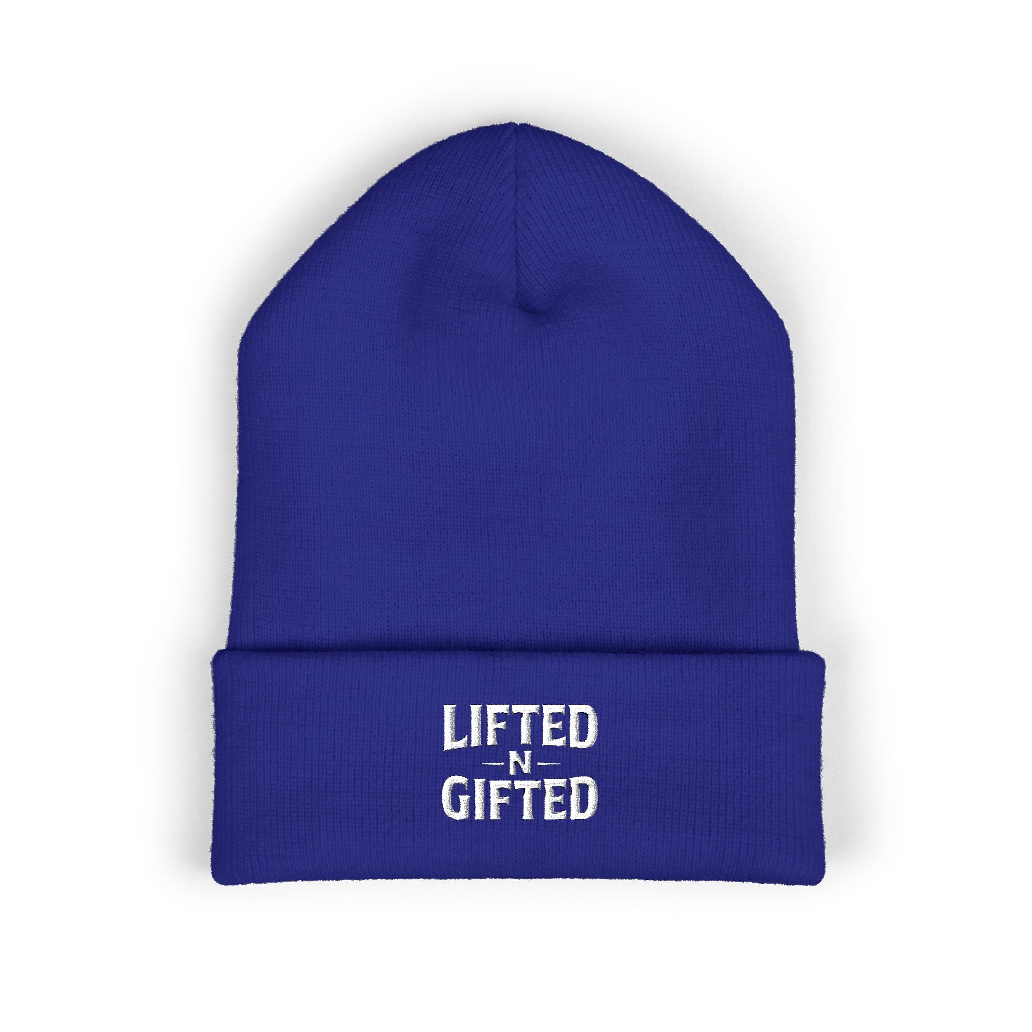 Lifted-N-Gifted Embroidered Knit Cap Beanie