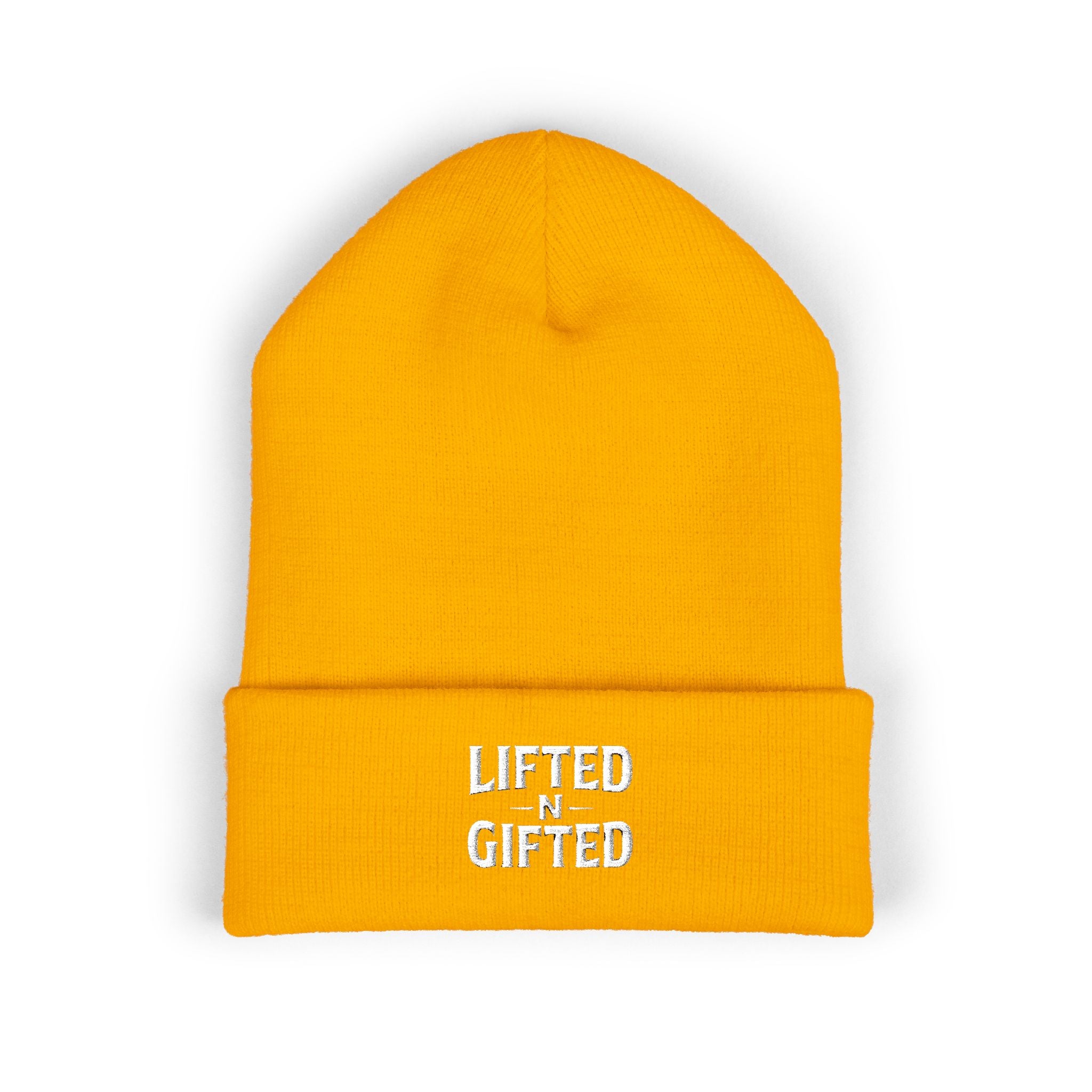 Lifted-N-Gifted Embroidered Knit Cap Beanie