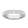 2 1/15 CTW Lab Grown Round Cut Diamond Half Eternity Ring in 14K White Gold - G-VS-0