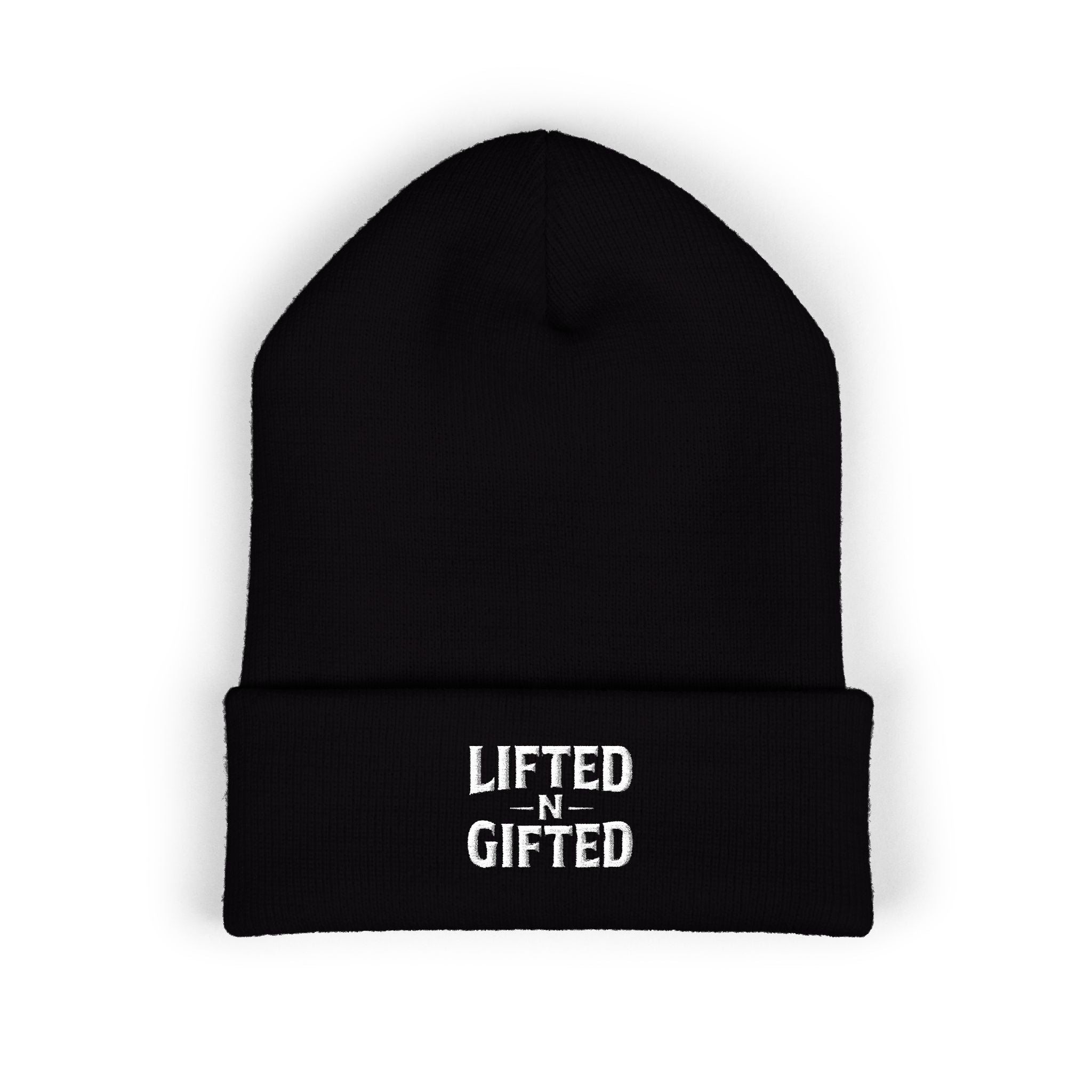 Lifted-N-Gifted Embroidered Knit Cap Beanie