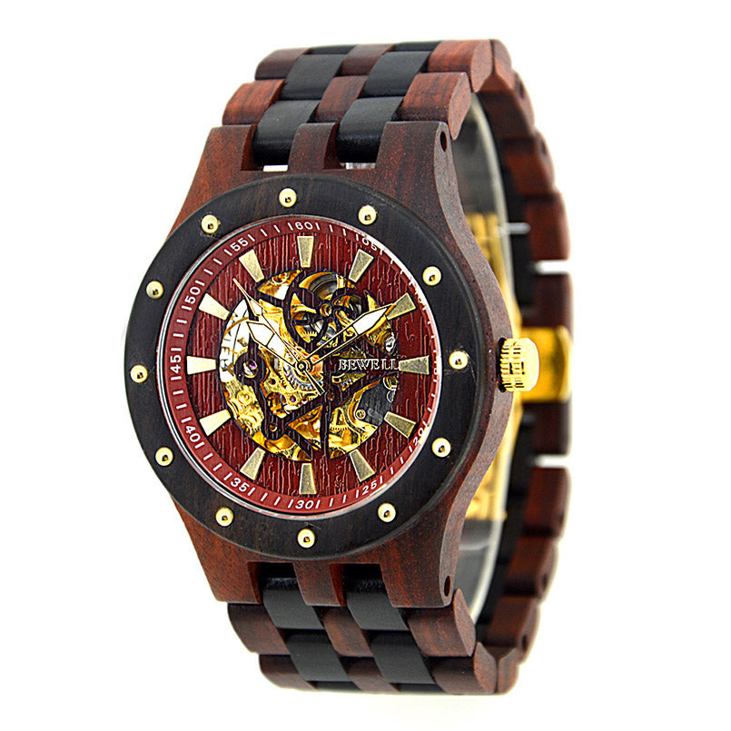 BEWELL Automatic Wood Watch