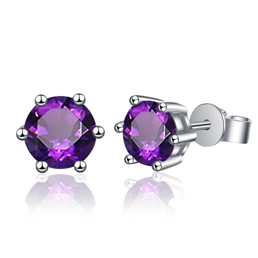 s925 Silver Moissanite six-prong and four-prong stud earrings