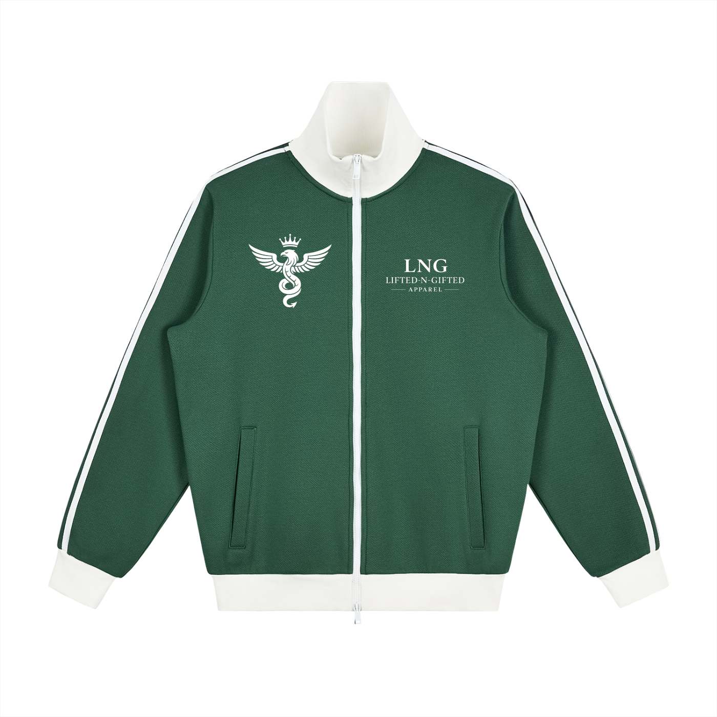 LNG Contrast Side Stripe Fleece Track Jacket