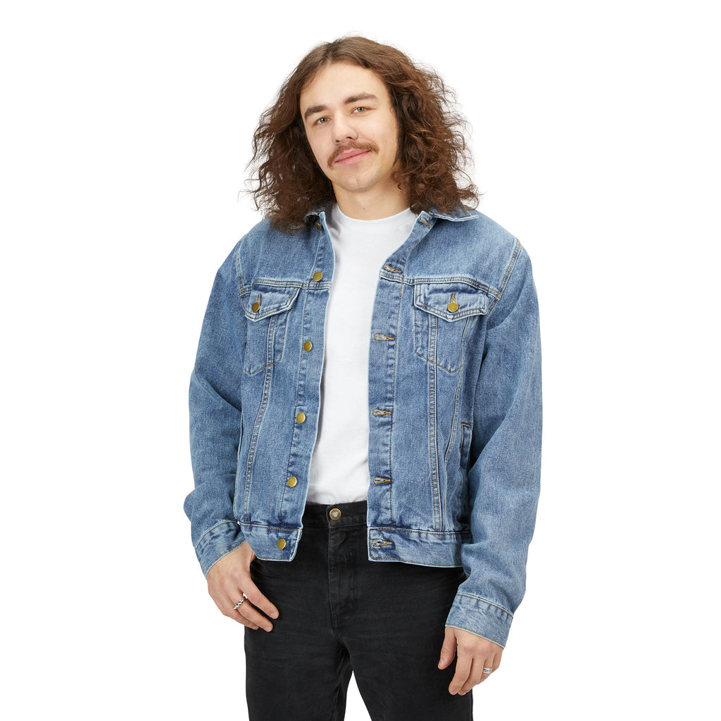 Crowned Hawk-Serpent Denim Jacket