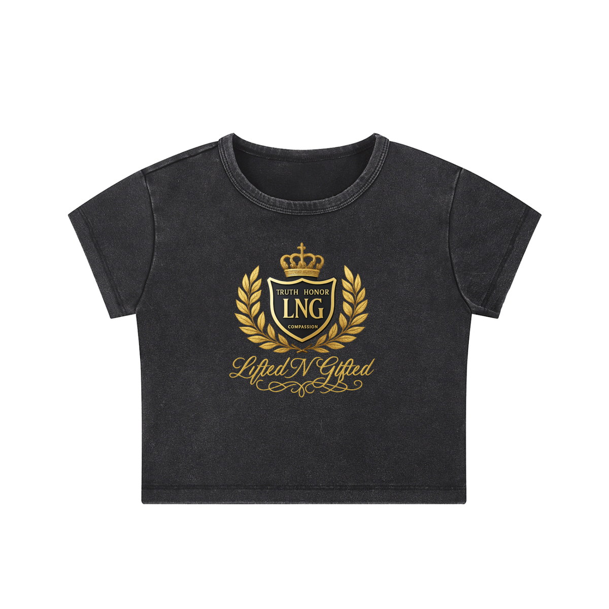 LNG Snow Washed Crop Top