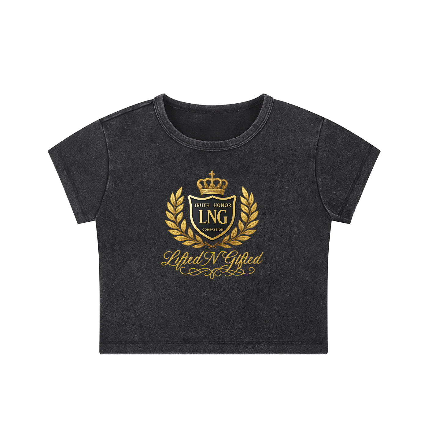 LNG Snow Washed Crop Top