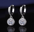 925 silver moissanite loose earrings