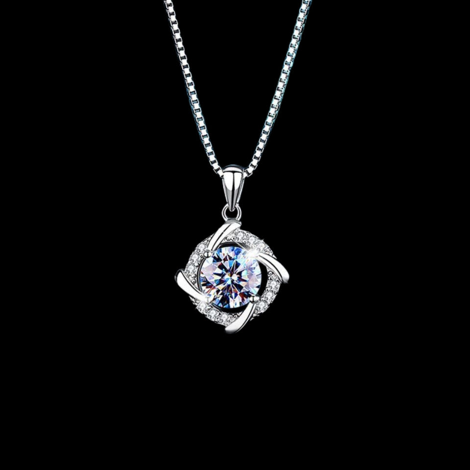 1crt moissanite S925 silver Necklace