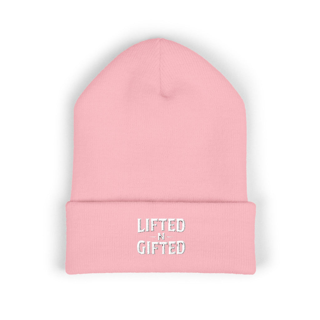 Lifted-N-Gifted Embroidered Knit Cap Beanie
