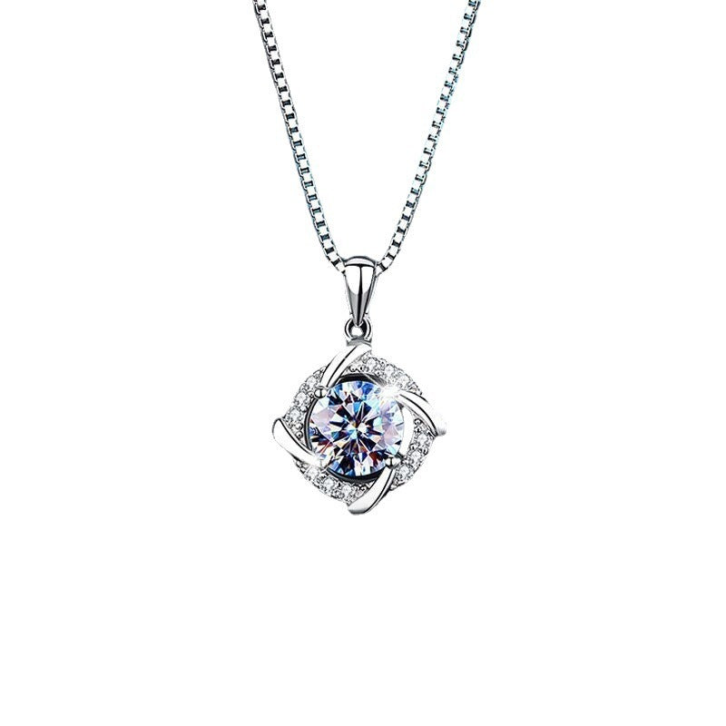 1crt moissanite S925 silver Necklace