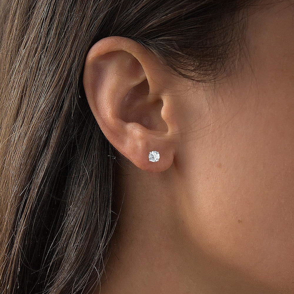 1.50 CTW AGI Certified Lab-Grown Diamond Stud Earrings in 14K White or Yellow Gold | F-G Color | VS Clarity | Ethical Luxury-4