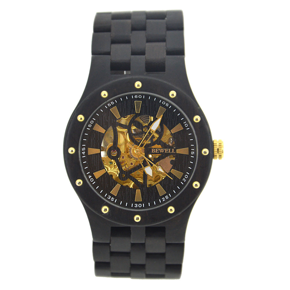 BEWELL Automatic Wood Watch