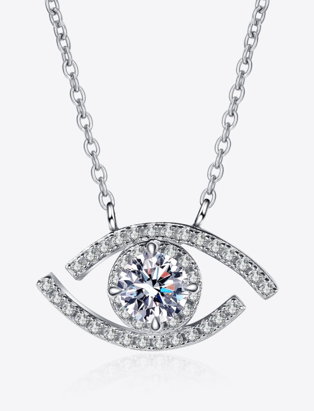0.5 ct Evil Eye Pendant Necklace-1