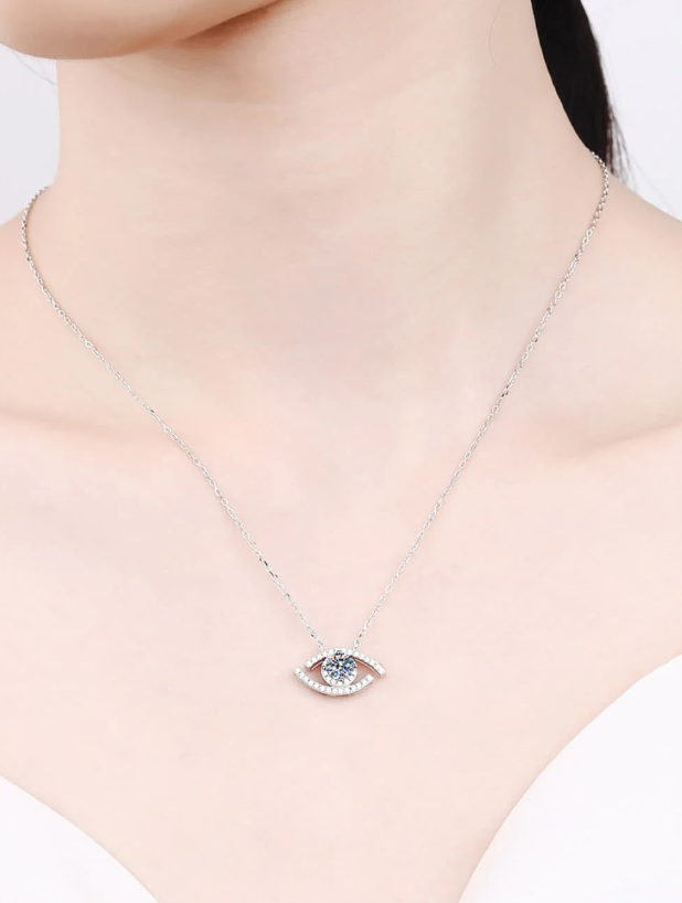 0.5 ct Evil Eye Pendant Necklace-2