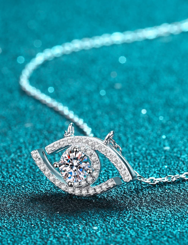 0.5 ct Evil Eye Pendant Necklace-3