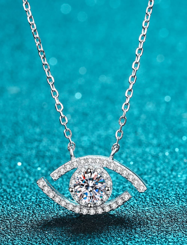 0.5 ct Evil Eye Pendant Necklace-4
