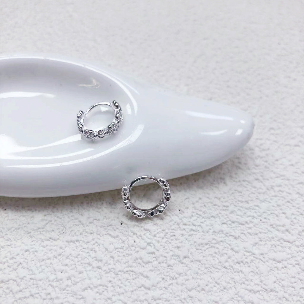 S925 sterling silver rose earrings