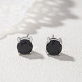 Obsidian stud earrings