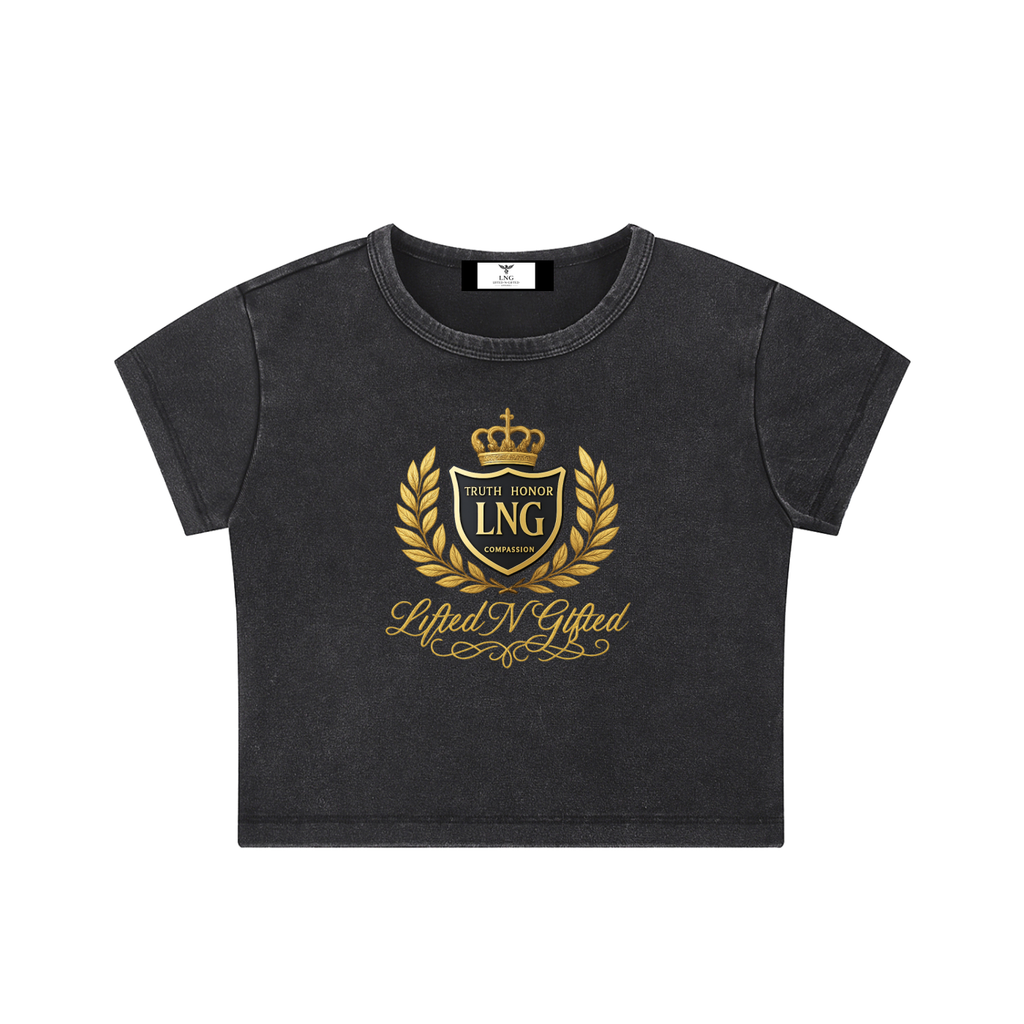 LNG Snow Washed Crop Top