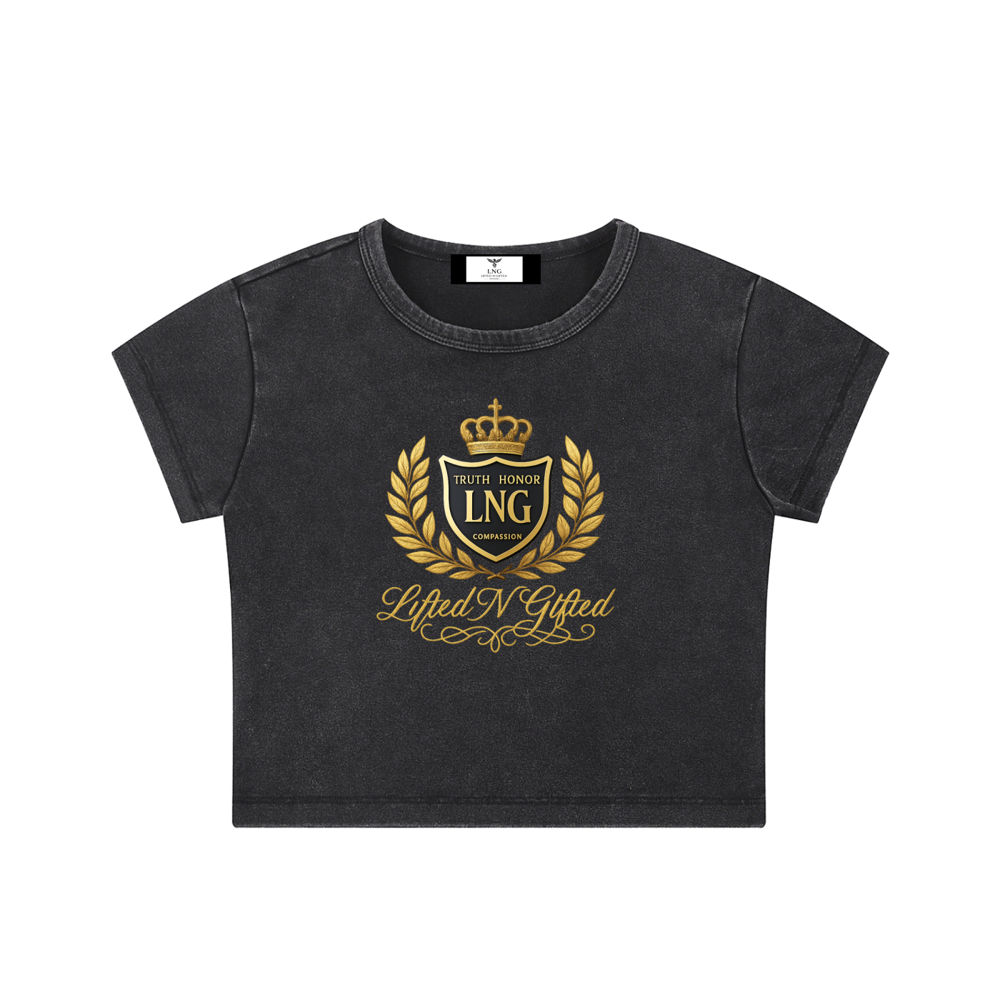 LNG Snow Washed Crop Top