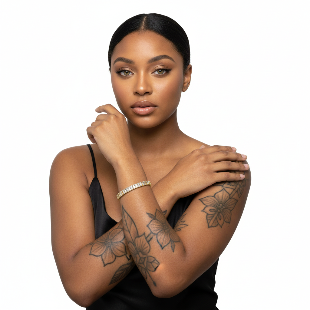 10K Yellow Gold 4.0 Cttw Diamond 7" Tennis Bracelet