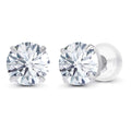 0.50 CTW Diamond Stud Earrings in 14K White or Yellow Gold -0