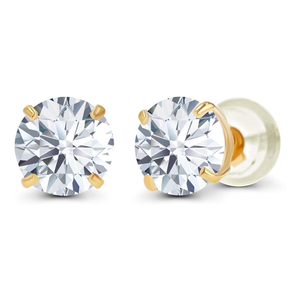 1.50 CTW AGI Certified Lab-Grown Diamond Stud Earrings in 14K White or Yellow Gold | F-G Color | VS Clarity | Ethical Luxury-2